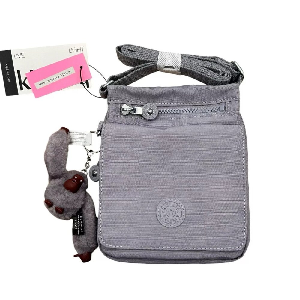 Kipling Women's Eldorado Small Crossbody Bag/Purse Adjustable‎ Strap Dove Grey